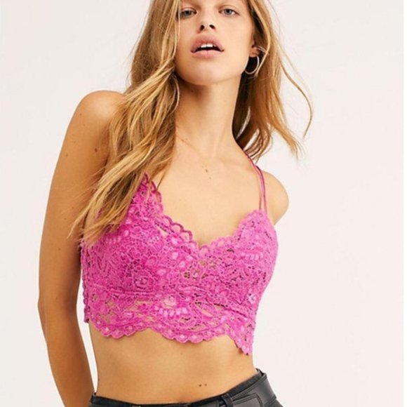NWT Free People Celine Bralette Bra Lace Medium - Picture 3 of 8